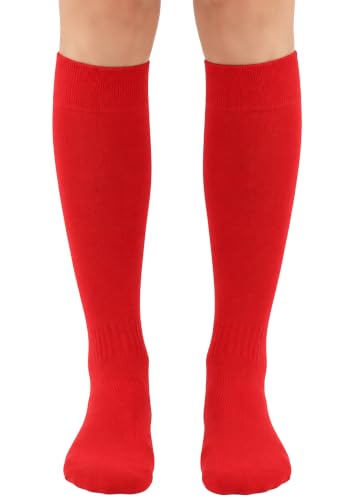 White Knee-High-Socks for Women-Men Soft Long Tube Socking Athletic Socks
