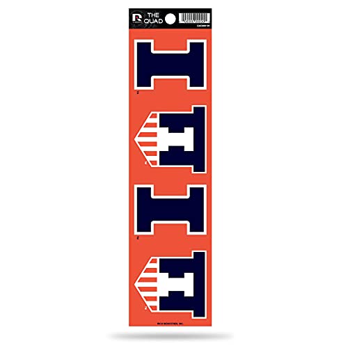 Rico Industries NCAA Illinois Fighting Illini Quad Decal