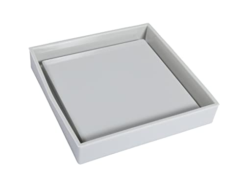 Rayher Moule carré en silicone, 1 pce, 10x10x1,5cm, béton créatif, Raysin, résine époxy, décoration, plateau -36127000, Gris