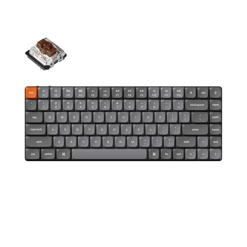 Keychron K3 Max QMK/Via Clavier Mécanique sans Fil, 75% Layout programmable, RGB LED, Gateron Brown Switch Hot-Swap, Cadre en Aluminium Bluetooth/USB-C Clavier de Jeu Filaire pour Mac Windows Linux