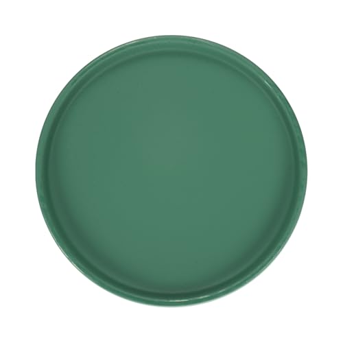 M METERXITY Plato para Macetas de Cerámica, Bandeja Recolectora de Agua para Plantas de 6.3, Platillos para Macetas para Plantas de Interior/Exterior [Redondo Negro Verde]