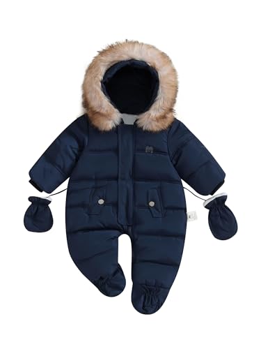 Kiluex Baby Girl Boy Winter Warm Snowsuit Thick Zipper Hooded