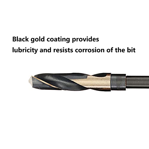 Valyriantool 13/16 In. X 6 In. Fractional Cobalt Silver And Deming Drill Bits Hssco High Speed Steel M35 S&D Twist Drill Bits For Stainless Steel 1/2" Reduced Shank 6" Oal 135-Degree Split Point #TOP3