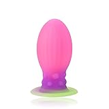 Anal Plug Silicone Anal Sex Anal Plug Anal Massage Plug with Strong Suction Cup Luminous Anal Plug for Male and Female Couples (S)