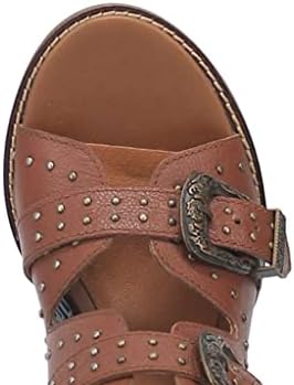 Dingo Fashion Boots Womens #Ziggy Buckles Open Toe 8.5 M Tan DI787 | Image 3