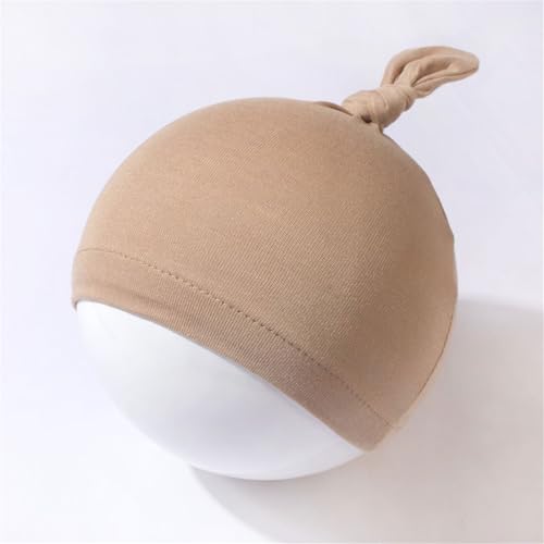 Set of 6pcs Baby Hat Newborns Headwear Soft & Breathable Knotted Hat Ear Head Protections Fetal Caps for Spring Fall Multicolor3