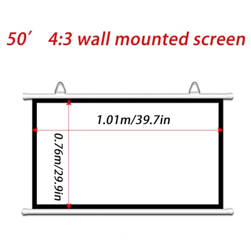 Pantalla de proyección manual 50 pulgadas 16:9/4:3 miniatura 7
