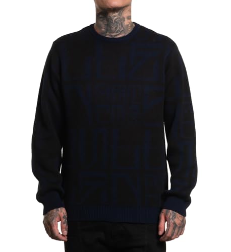 Sullen Men's Sharps Knitted Crew Neck Tattoo Lifestyle Long Sleeve Sweater