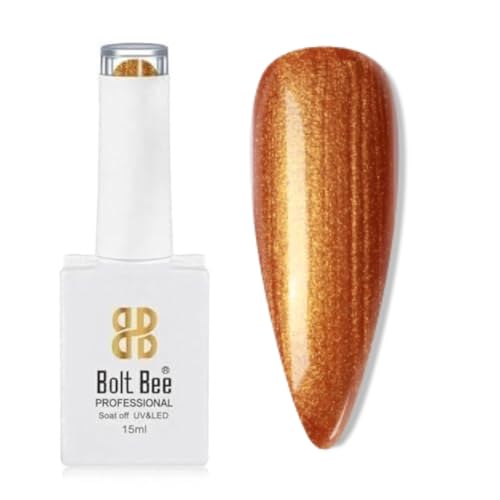 Image of Bolt Bee Gold Color Gel Nail Polish Soak Off UV Gel DIY at Home Manicure Salon Nail Art (94, 15ml)