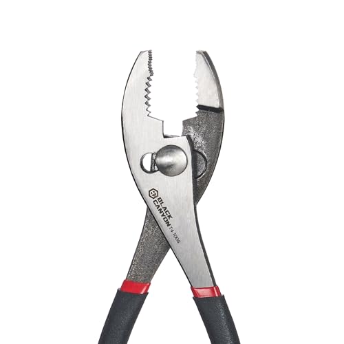 Black Canyon Slip-Joint Pliers w/Wire Cutter, 8\" Length, Comfort Grip