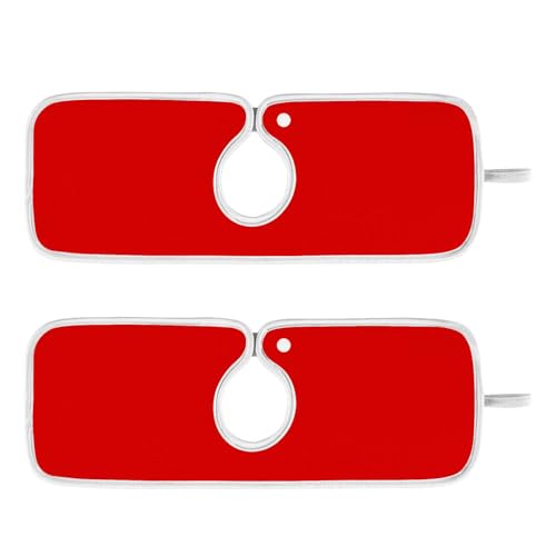 2 Pack Kitchen Faucet Mat Red Absorbent Washable Sink Splash Guard Faucet Drip Drying Mat Bar Countertop Water Catcher Mat Large 30x5 inch Red