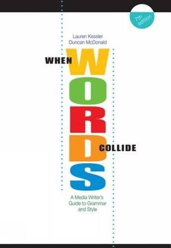 Buy When Words Collide: A Media Writer's Guide to Grammar and Style — BookShops.in