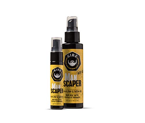Gibs Grooming Beard, Hair & Tattoo Oil, Manscaper Yellow,Black, (51701) , 1 Fl Oz (Pack Of 1) #TOP7