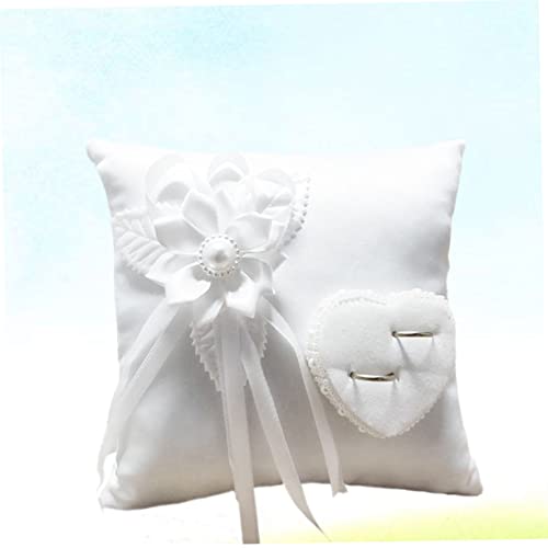MERRYHAPY Pillows 1pc Pillow Wedding Ring Holder Cushion Ring Cushion Wedding Camellia White Ring Pad Bed Pillows