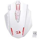 Redragon M913 MAX Wireless Gaming Mouse, 26000 DPI MMO Optical Mouse with 16 Programmable Buttons, BT & 2.4G Wireless, Software Supports DIY Keybinds, White