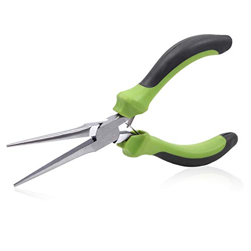 SPEEDWOX Mini pinza de punta de aguja de 15,2 cm para la fabricación de joyas - Pinza extra larga y fina - Herramienta profesional - Rebordear - Ocio creativo