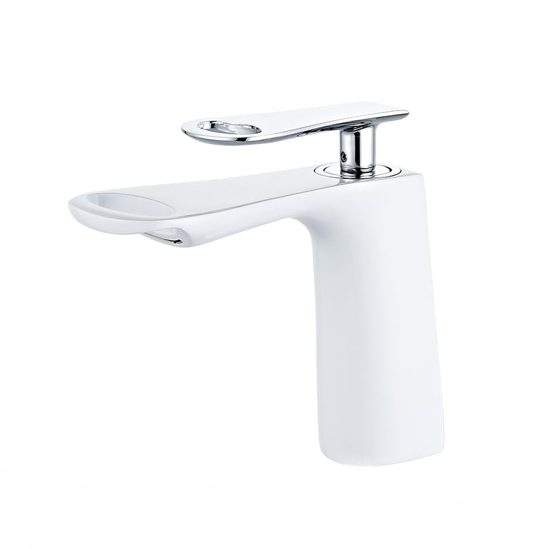 Grifo de lavabo monomando de latón macizo para baños modernos y elegantes