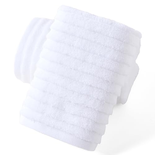 sense gnosis 100% Cotton White Hand Towel Set of 2