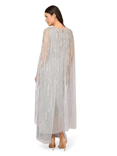 Adrianna Papell Women's Beaded Cape Gown2
