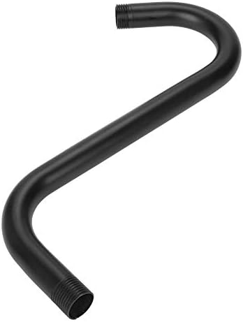 S Shaped Shower Riser Pipe, Shower Extender Arm with Flange, Standard 1/2" Connection- Bathroom Accessory, 12 inch