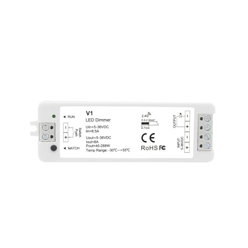 Variateur V1 LED Dimmer 12V 24V 36V pour ruban lumineux monocouleur