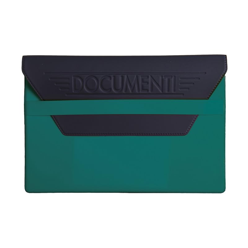 Set Cartella Porta Documenti Auto con Chiusura a Pattina – Kit Raccoglitore Portadocumenti per Auto Elegante, Resistente e Pratico, Aziende e Concessionarie (Verde, Neutro, 25)