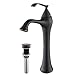 Kraus KEF-15000-PU15ORB Ventus Single Lever Vessel Bathroom Faucet with Pop Up Drain Oil Rubbed Bronze