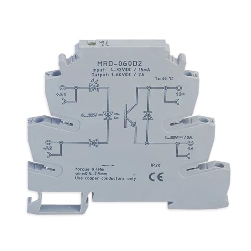 Relais statique SSR clignotants LED 2A MRD-060D2 module rail DIN