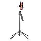 Leftwei Smart AI Selfie Stick with 360 Panorama Auto Face Tracking 8 Section Extendable to 175cm Wireless Remote Lightweight Portable Tripod Mount for Phone Camera Video Recording