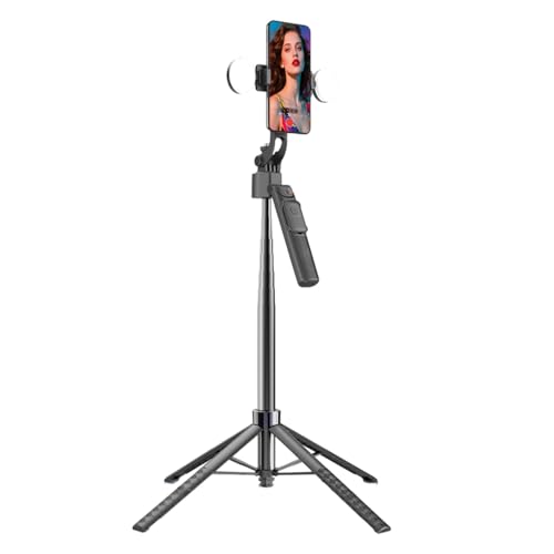 Leftwei Smart AI Selfie Stick with 360 Panorama Auto Face Tracking 8 Section Extendable to 175cm Wireless Remote Lightweight Portable Tripod Mount for Phone Camera Video Recording