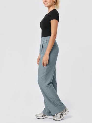 Image of ODODOS Women's Wide Leg Trousers, Ultra Soft odSTRATUM Tech High Waisted Casual Work Pants with Pockets, 27 inch / 29 inch / 31 inch Inseam