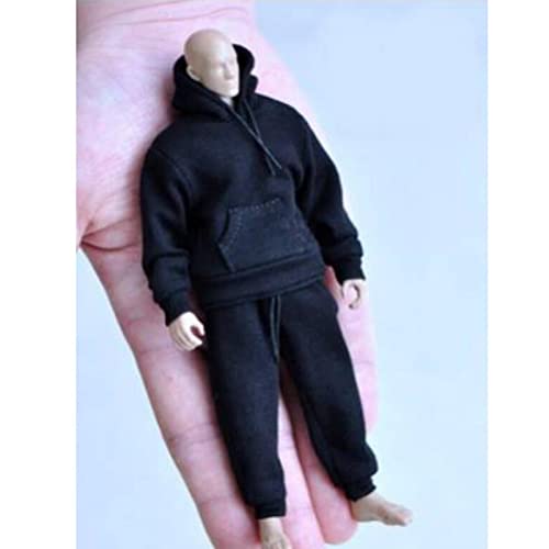 Yiju 3X 1:12 Man's Sweatshirt Outfit,1/12 Scale Figure Doll Clothes,Pants+Hoody Outfit Costume for 6 inch Action Figure Clothes Toy - Thumbnail 6