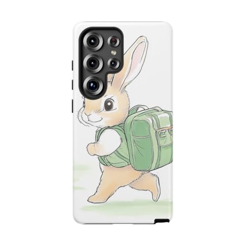 Coque Galaxy S25 Ultra style casual lapin mignon au café ou bureau