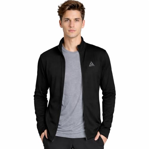 Image of London Hills Sunscreen Jacket For Men | Jogging | Running | Biker | Sun Coat | Sunblock | Summer Jacket For Men | Sun Protection | Uv Protection | Spf | Black