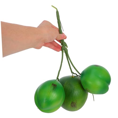 Gogogmee 1 Bunch Artificial Coconut Farmhouse Simulated Fruit Artificial Plant Hawaiian Decorations Realistic Coconut Realistic Fruit Simulation Banquet Gift Fake Fruit Plastic
