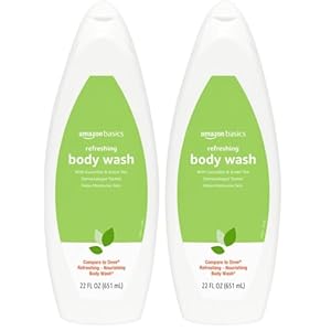 Amazon Basics Body Wash for Refreshing Skin, Cucumber, 22 fl oz (Pack of 2)