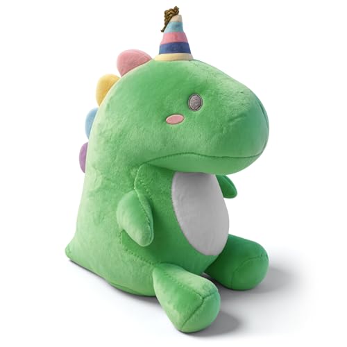IETWATE Peluche de dinosaurio de peluche, dinosaurio, verde, peluche, dinosaurio...