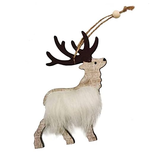 Tradineur - Décoration de Noël de fête avec corde pour porte, arbre, mur, 12 x 8,5 cm, modèle aléatoire