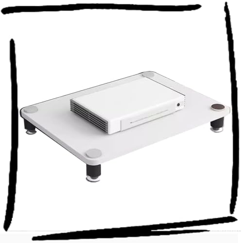 HiFiラック木製&エルAVスタンド1/2/3/4段TVスタンドプレミアムHiFiシェルフオーディオラックホームシアター用（ホワイト1段）