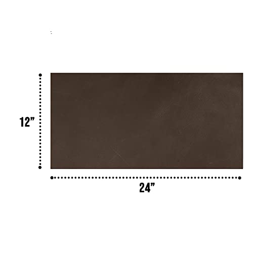 Leather Handcraft Supply Depot, Leather Rectangle (12 X 24 In.) From Thick Full Grain Leather (2.6 To 2.8Mm) - Multi-Purpose Used - Hobby Workshop, Tooling, Sewing & Diy Project - Bourbon Brown #TOP4