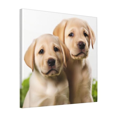 Toile murale moderne labrador chiot de 40,6 x 40,6 cm pour la déco du salon