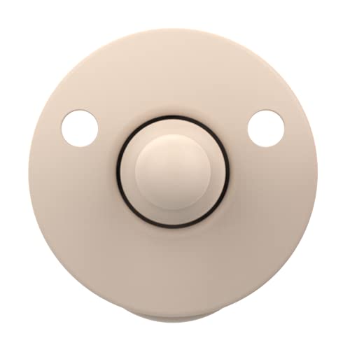 Embe Binnie Retractable Silicone Pacifier, Stays Clean & Hygienic, BPA Free & Hypoallergenic Pacifier | Oatmeal Blush