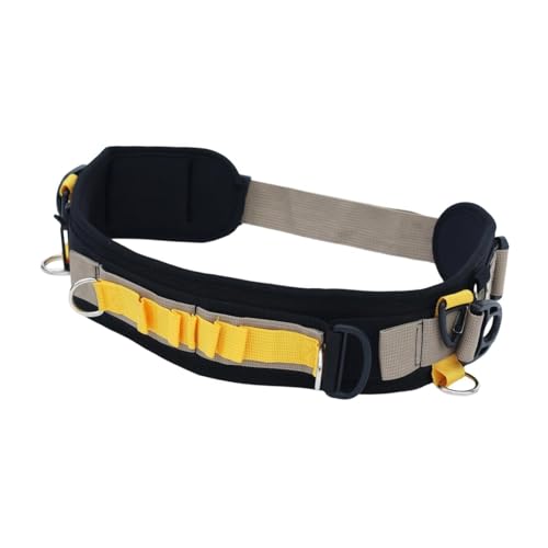 Aymzbd Fishing Waist Belt Camera Waist Strap Multiple Hook Portable Wade Belt Waistband for Women Men Hiking Sea Fishing Camping, Yellow
