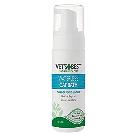 Vet's Best Wasserloses Katzenbad, Nicht ausspülen Wasserloses Trockenshampoo für Katzen 150ml Cover
