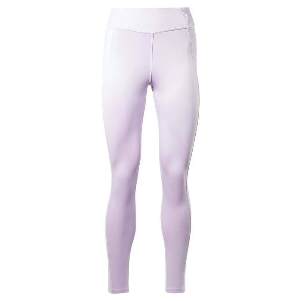 Reebok Women's Yoga High Rise Rib Yoga Pants, Lilac, M