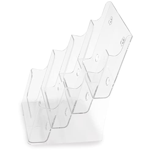 Deflecto 77901 Four-Tier Multi-Compartment Medium Size Docuholder, 6-1/2Wx6-1/4Dx10H, Clear #TOP2