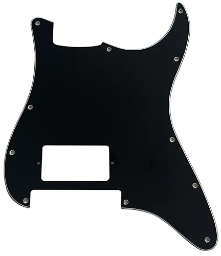 Guitar Parts For Strat Floyd Rose Tremolo H Humbucker Style Guitar Pickguard (3 Ply Black)
