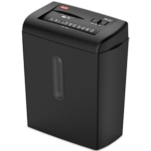 Papiervernietiger DHP PS – 08C voor thuis, vernietigt tot 7 vellen in 4 x 45 mm, creditcards en cd’s/dvd’s, scheidbare container, beveiligingsniveau P3, prullenbak 15 l.