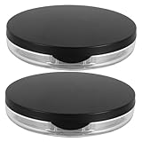 CIYODO 2 Piezas Caja Portátil para Polvos Sueltos Estuche Vacío con Elástica y Suaves para Maquillaje Almacenamiento Compacto y Control de Aceite para Viaje