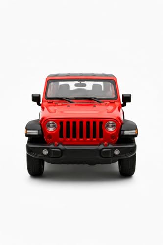 Image of Thar Diecast Matel Toy Car for Kids 1:32 Scale with Pull Back Action | Openable Doors Mini Jeep SUV Model Vehicle with Lights & Sound | Collectible Toy Car Gift for Kids Boys Girls 3+ Die Cast (Red)